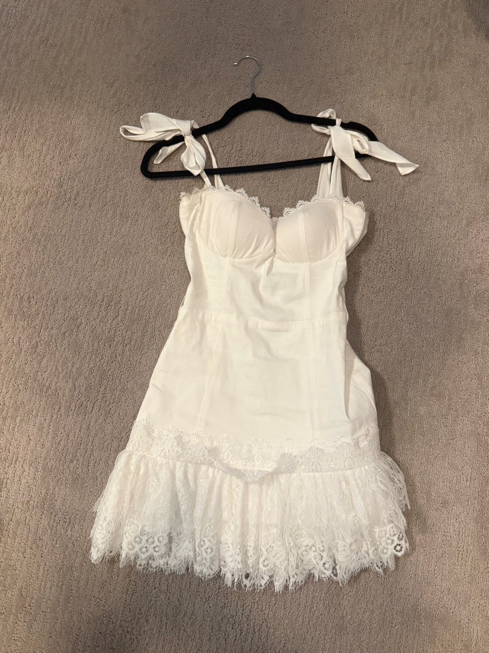 V Chapman  Lace Hem Mini Dress (size 2) - Picture 2 of 7